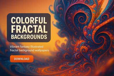 Vibrant Colorful Fractal Background Design