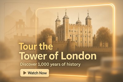Promotional Graphic for Tower of London Tour with Historical Theme