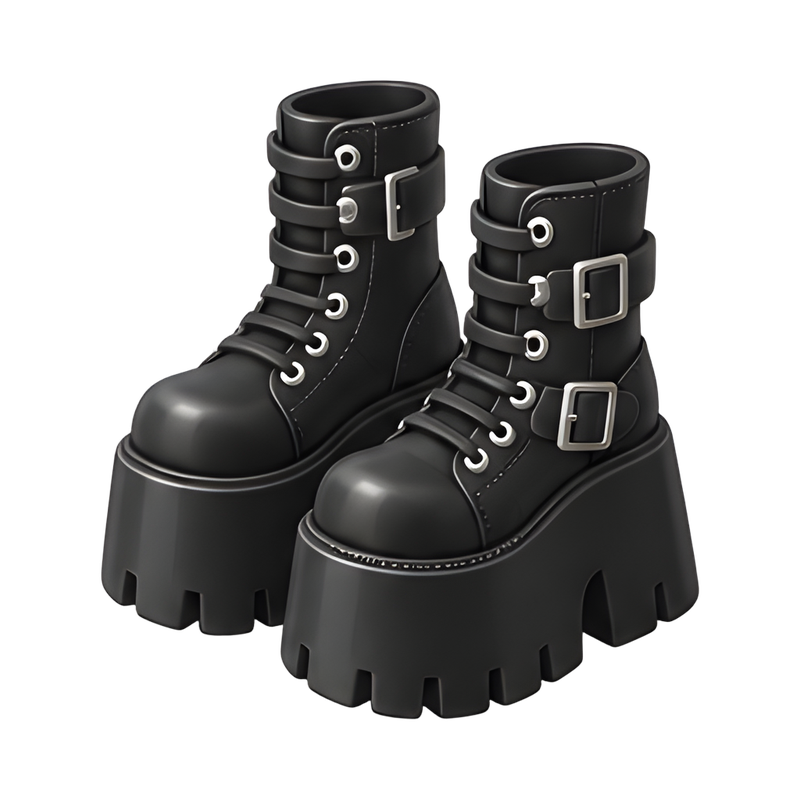 chunky oversized platform boots