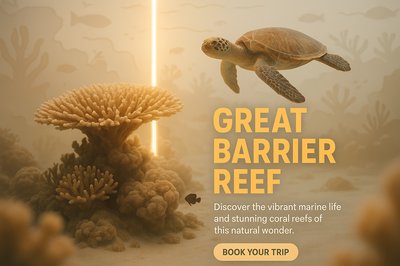 Promotional Travel Graphic for Great Barrier Reef Experience