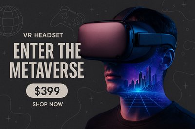 Explore the Metaverse with VR Headset - Futuristic Experience