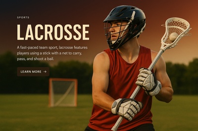 Stylish Lacrosse Web Design Concept with Action Elements