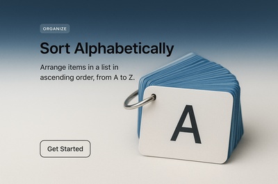 Stylish Web Design for Alphabetical Sorting Feature