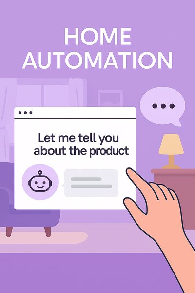 Home Automation Concept Illustration with User Interaction