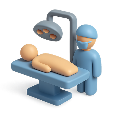 3D Surgical Icon Depicting Medical Procedure