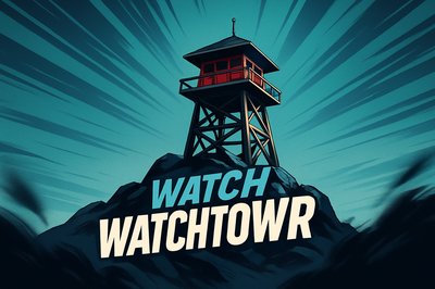 Dynamic Watchtower Illustration with Bold Typography