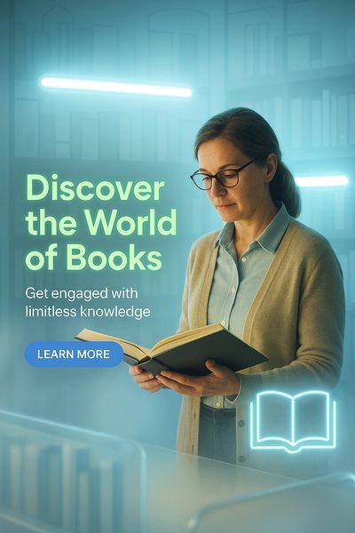 Promotional Graphic for Book Engagement with Modern Aesthetic