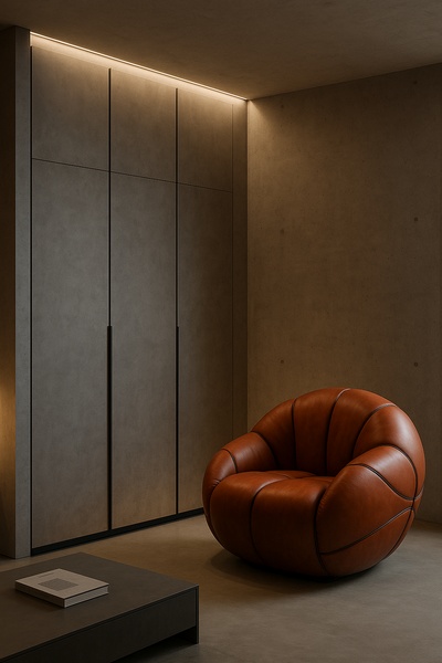 Modern Minimalist Interior with Accent Lighting