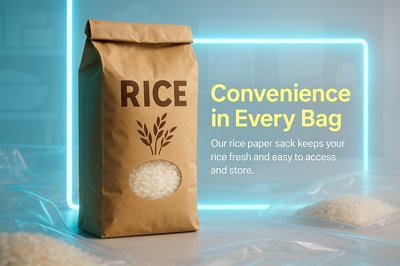 Product Packaging Design for Rice with Modern Aesthetic