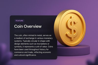 Coin Overview Page Design with 3D Element