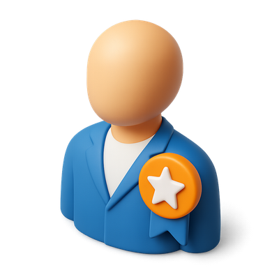 3D Brand Ambassador Icon with Isometric Design