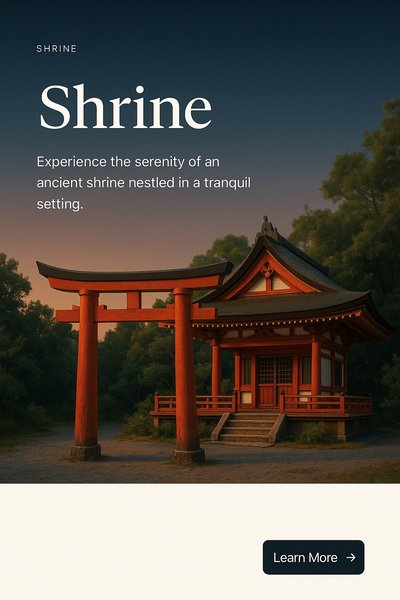 Tranquil Shrine Surrounded by Nature