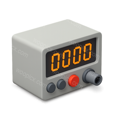 3D Isometric Frequency Counter Display Icon