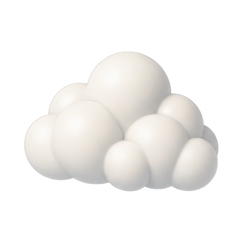 Fluffy cumulus clouds in blue sky