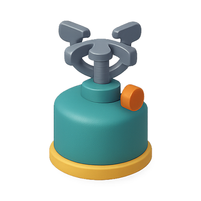 Stylized 3D Model of a Propane Gas Cylinder