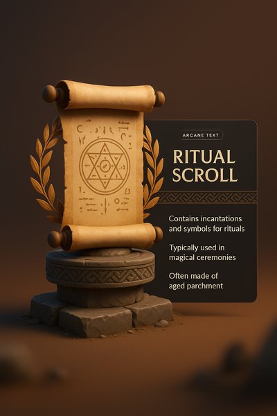 Ritual Scroll with Intricate Details and Background Design