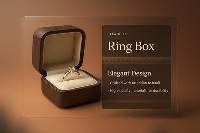 Elegant Ring Box Design with Features Highlighted