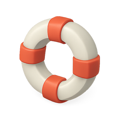 3D Illustration of a Lifebuoy for Safety and Rescue Themes