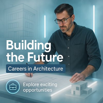 Promotional Image for Architecture Careers Featuring a Professional