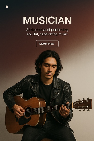 Stylish Musician Performing Captivating Music