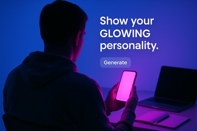 Illuminated Phone Display with Glowing Effects