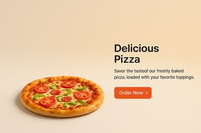 Delicious Pizza Scene in Realistic 3D Style