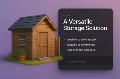 3D Shed Design with Versatile Storage Solutions