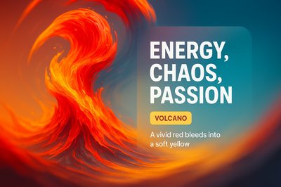 Dynamic Abstract Illustration of a Volcano Eruption