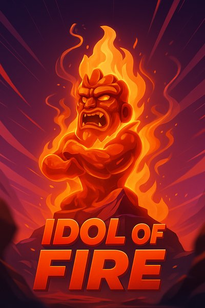 Dynamic Fire Idol Illustration with Bold Typography