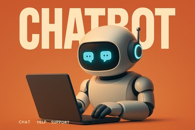 AI Chatbot Interaction in a Modern Minimalistic Style