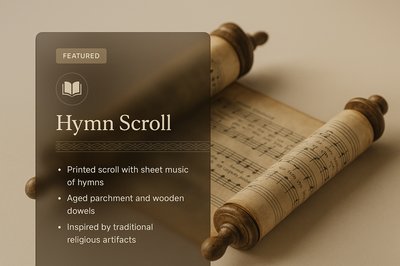 Elegant Web Page Design Featuring Hymn Scroll
