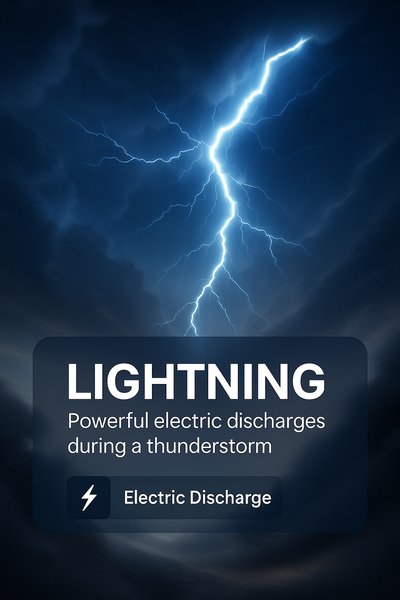 Dramatic Lightning Strike During Thunderstorm
