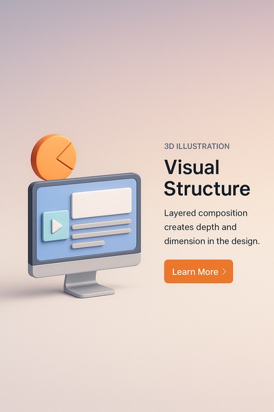 Detailed 3D Illustration with Layered Composition