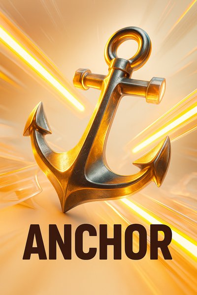 Dynamic Neon Aesthetic with Anchor Illustration