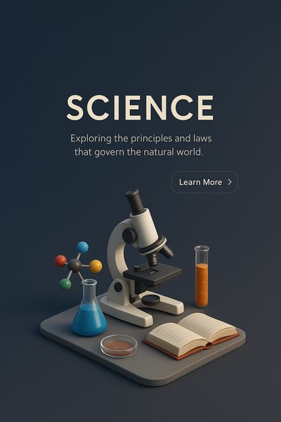 Realistic 3D Science Scene with Microscope and Lab Equipment