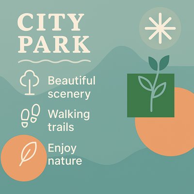 Informative Graphic for City Park Promotion