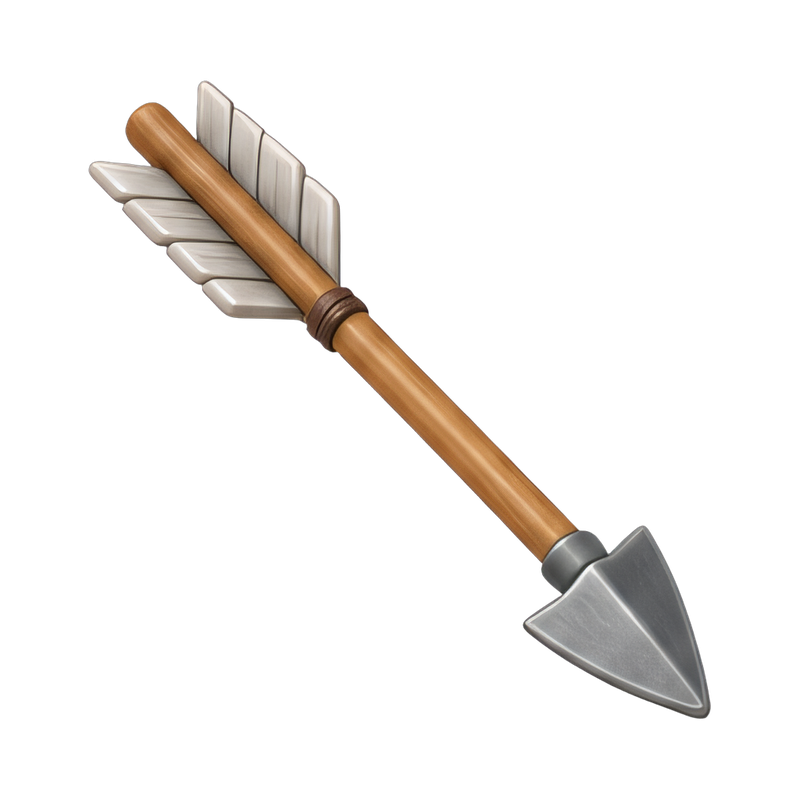 decorative arrow with feathers