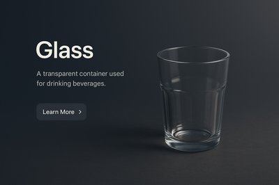 Realistic 3D Glass Container Scene for Beverage Use