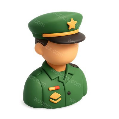 3D Cadet Training Icon with Isometric Design