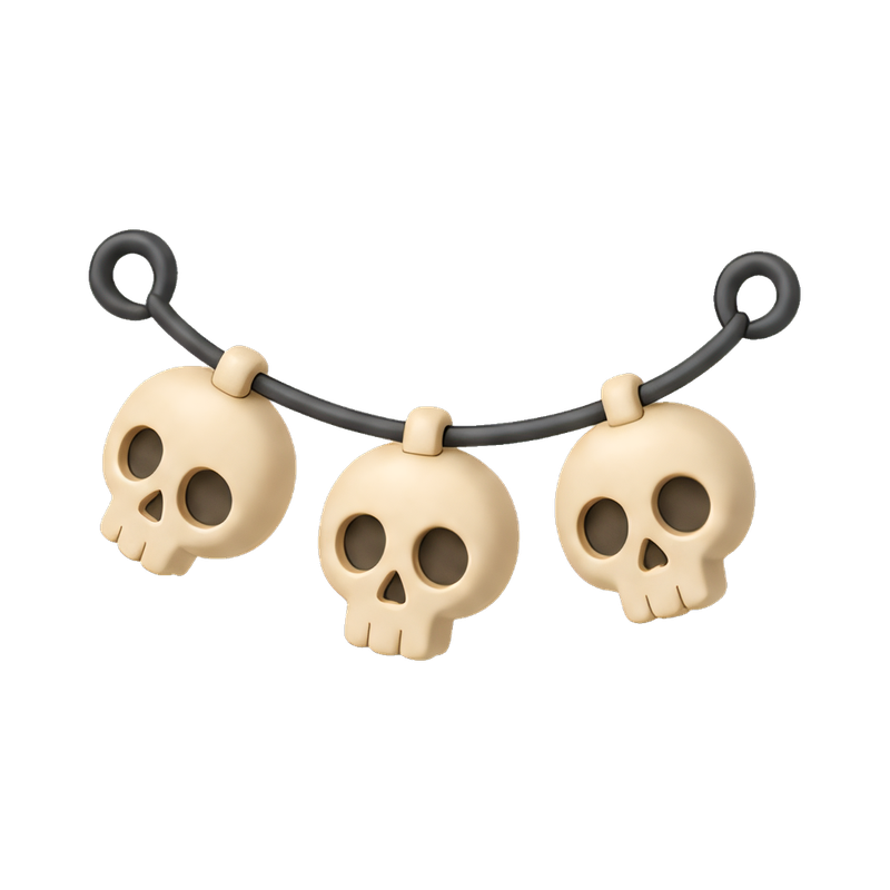 skeleton garland decoration
