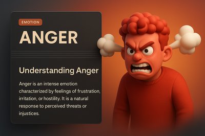 3D Illustration Depicting the Emotion of Anger