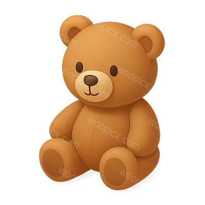 Cute Cartoon Teddy Bear Character Illustration