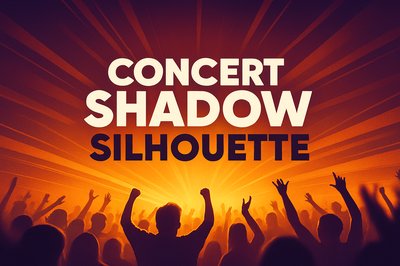 Dynamic Concert Silhouettes Under Vibrant Stage Lights
