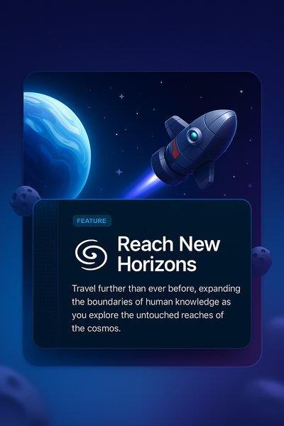 3D Space Visualization Featuring a Rocket and Planet