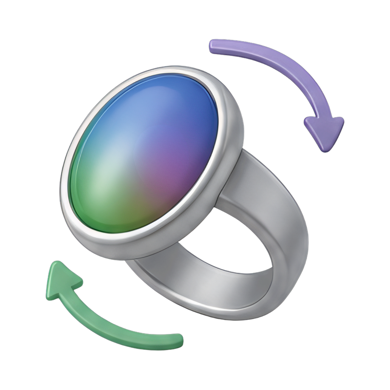 colorful mood ring transformation