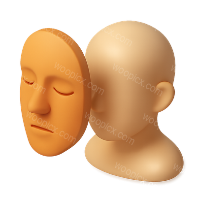 3D Icon of Human Faces Representing Emotion and Identity