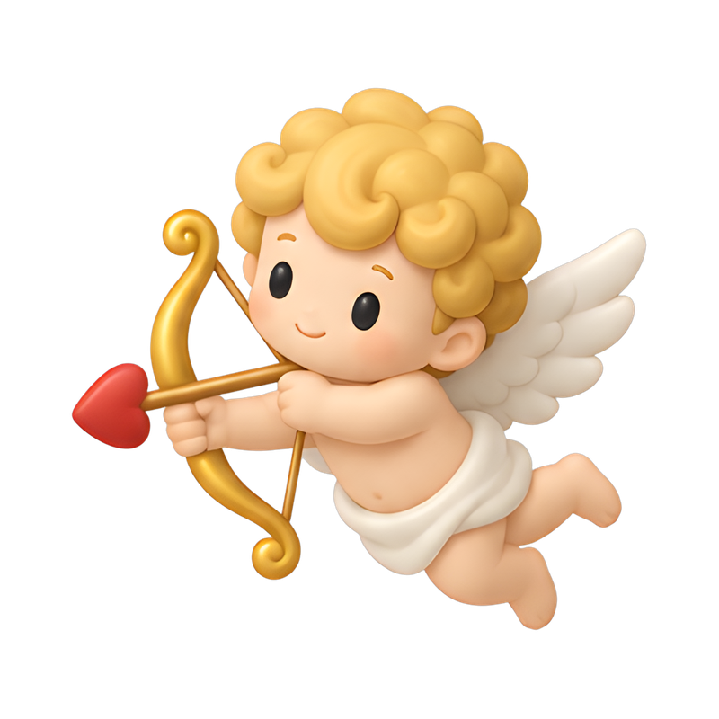chubby cherub with bow and arrow