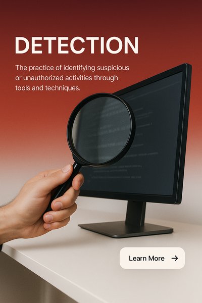 Stylish Detection Concept with Magnifying Glass and Screen