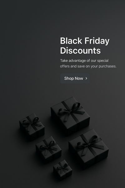 Elegant Black Gift Boxes for Black Friday Deals