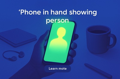 Phone in Hand Illuminated with Fluorescent Glow